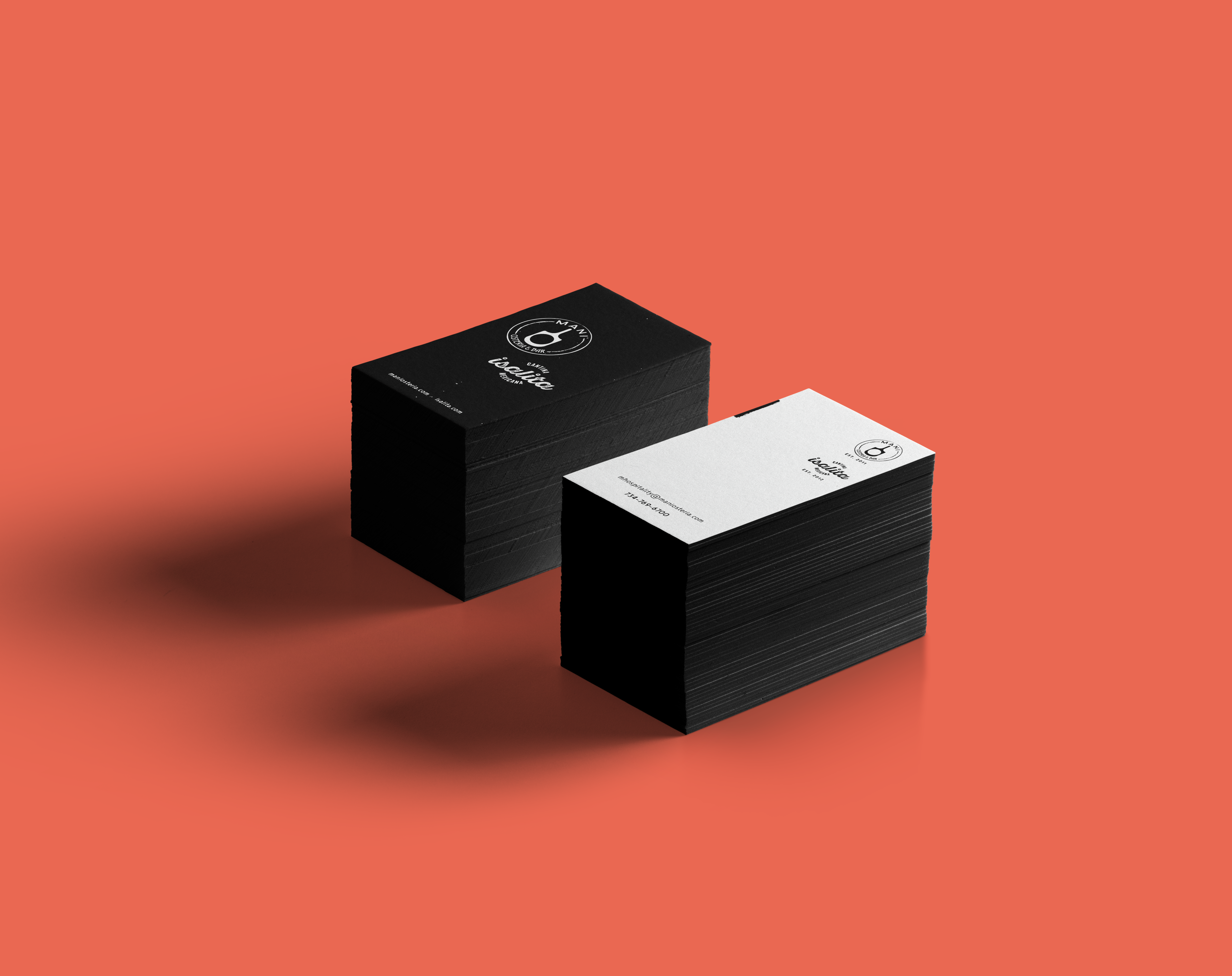 Cascabel Ventures Business Card stacked to show black card edge.